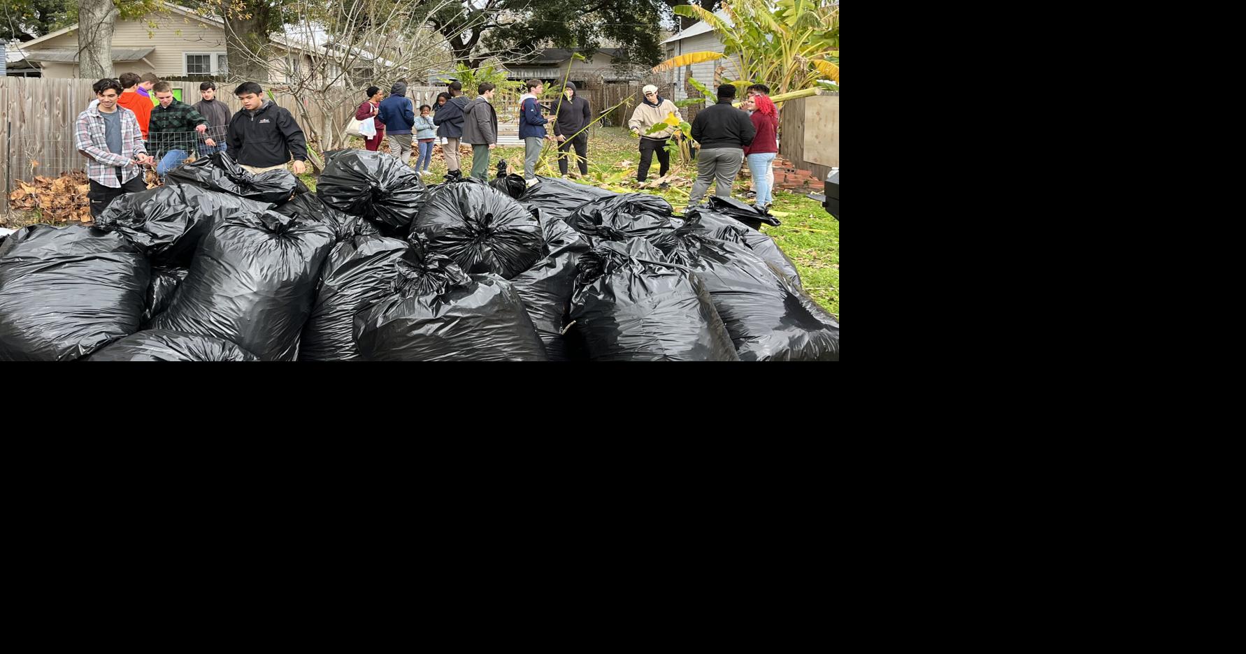 Trash pickup, clearing and landscaping at Donaldsonville museum