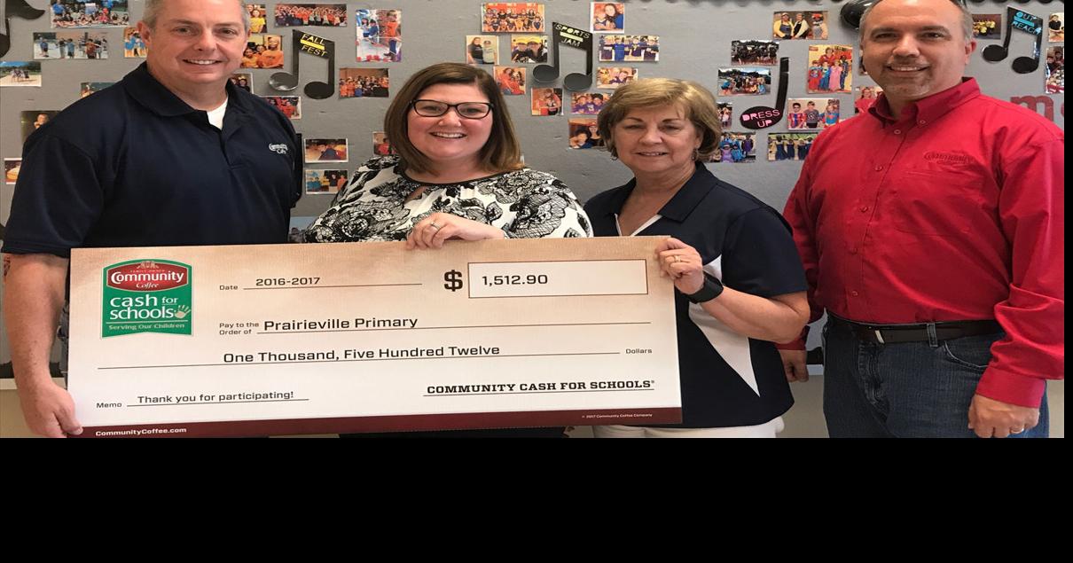 Prairieville Primary School students save coffee labels, raise funds