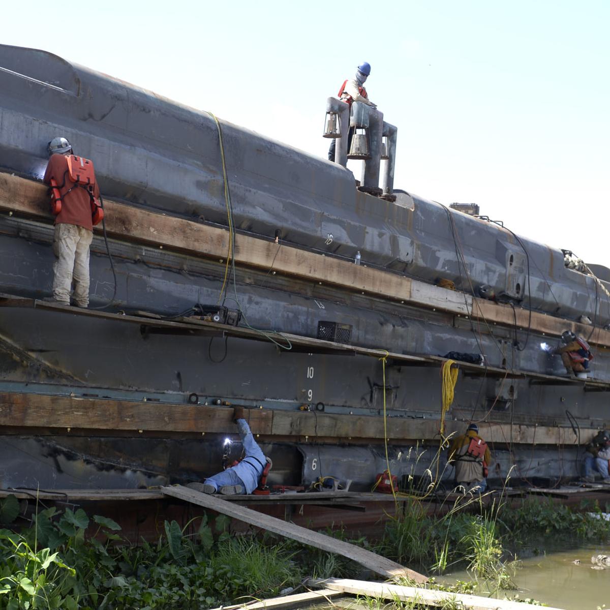 With Flood Blocking Barge Removed Bayou Chene Reopens For