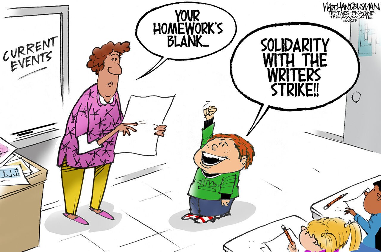 on strike cartoon