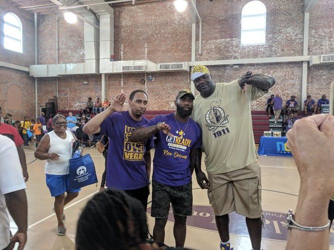 Shaquille O Neal talks LSU LeBron helping the community and his