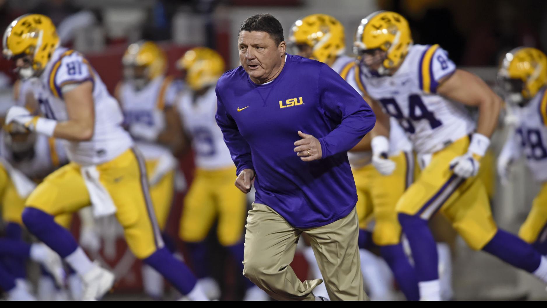 Video Watch Lsu S Ed Orgeron Give His Players Passionate Pregame