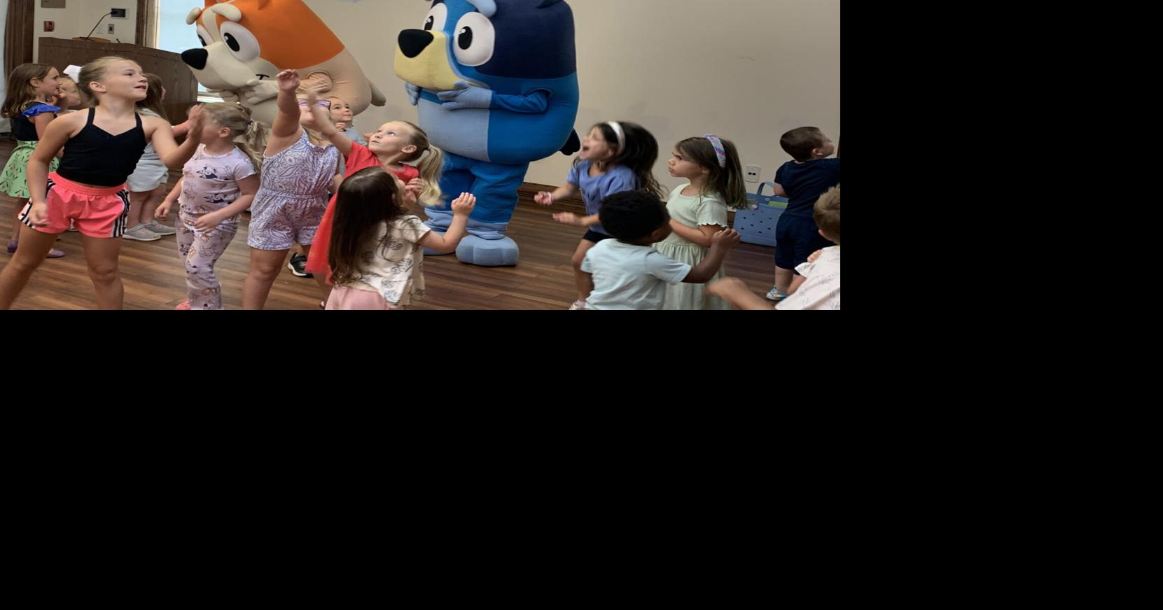 Bluey and Bingo visit West Feliciana Parish Library