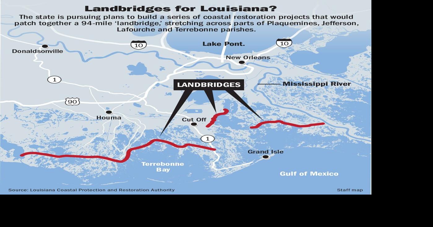 Louisiana wants to build a 94-mile 'landbridge' to protect the coast. Is that even possible?