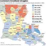 Louisiana’s digital divide: The Bayou State ranks 47th for broadband access. See parish data. – The Advocate