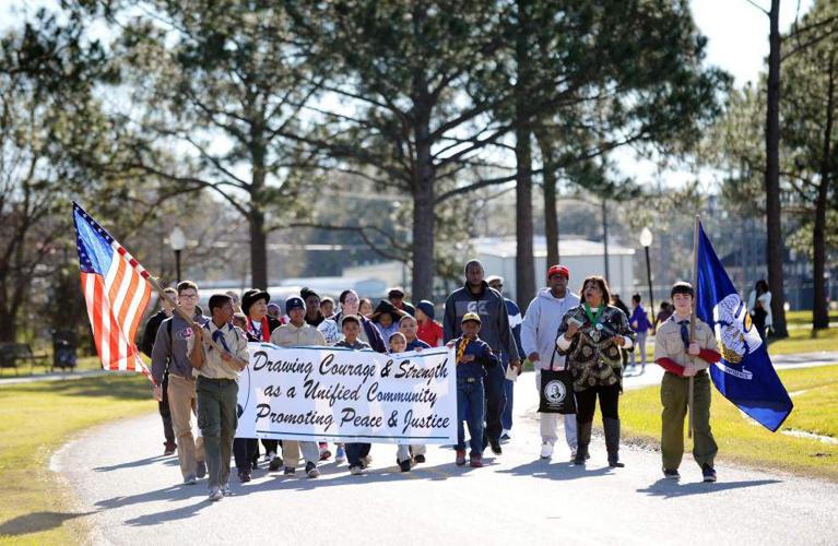 Rayne residents observe Martin Luther King Jr. Day with march, songs