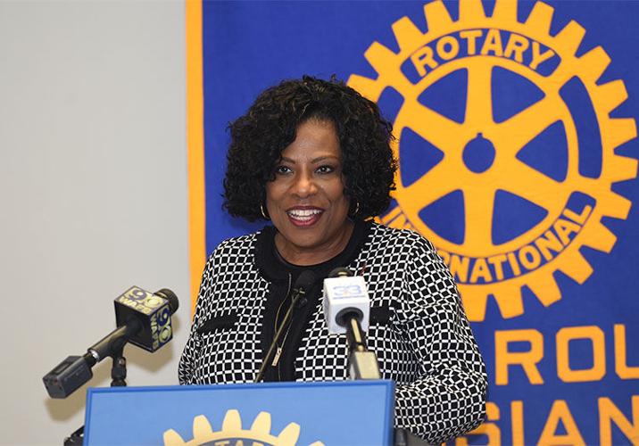 Young Entrepreneurs Academy of Baton Rouge makes presentation to St.  Francisville Rotary Club, East Feliciana
