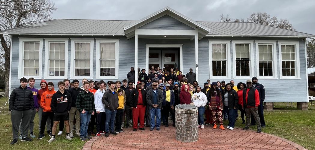 Trash pickup, clearing and landscaping at Donaldsonville museum