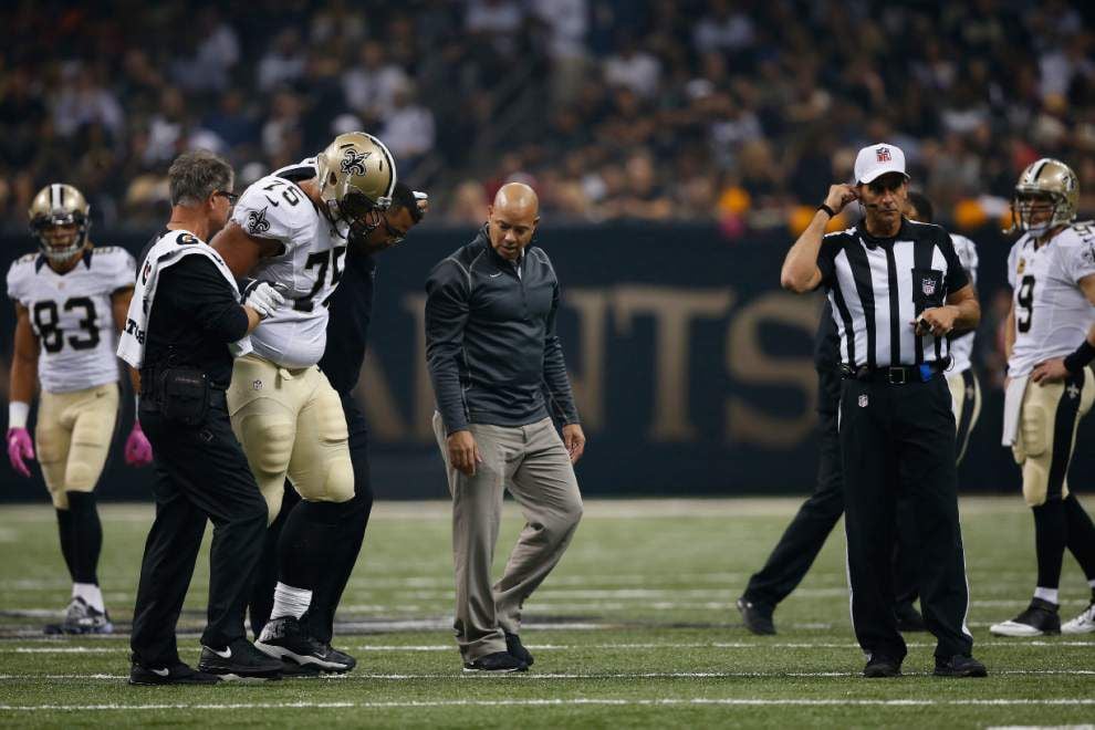 New Orleans Saints' Andrus Peat carted off with ankle injury - ESPN