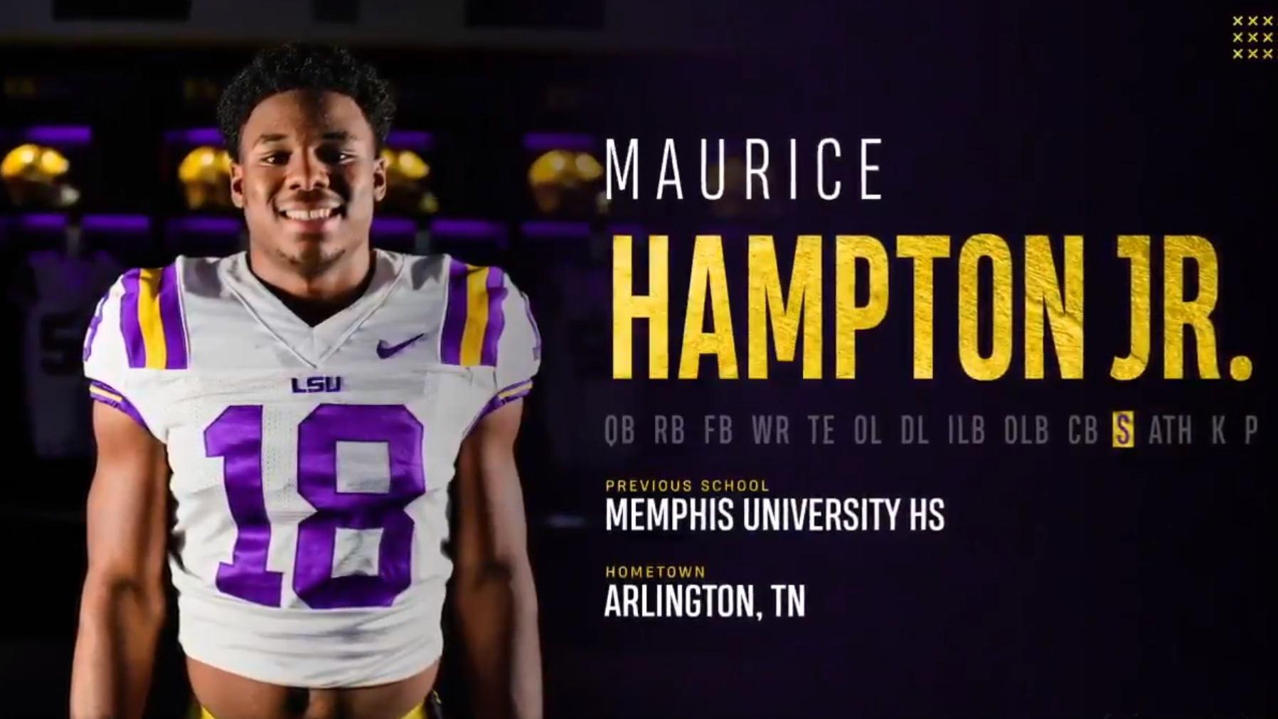 Dual Sport Athlete Maurice Hampton Signs Lsu Letter Of Intent Will Play Football Baseball Lsu Theadvocate Com