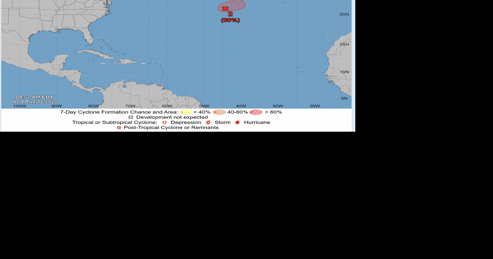 Tropical Storm Cristobal forms in north Atlantic, expected to be ...