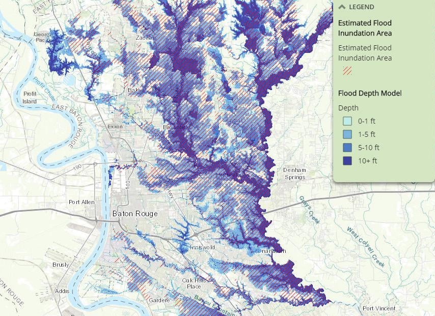 map of baton rouge Interactive See Just How High Floodwaters Rose Across East Baton