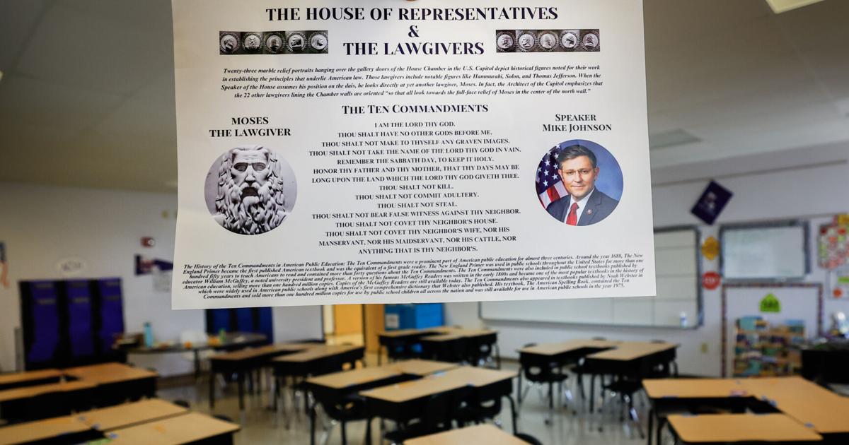 Ten Commandments now up in Louisiana classrooms as school year begins ...