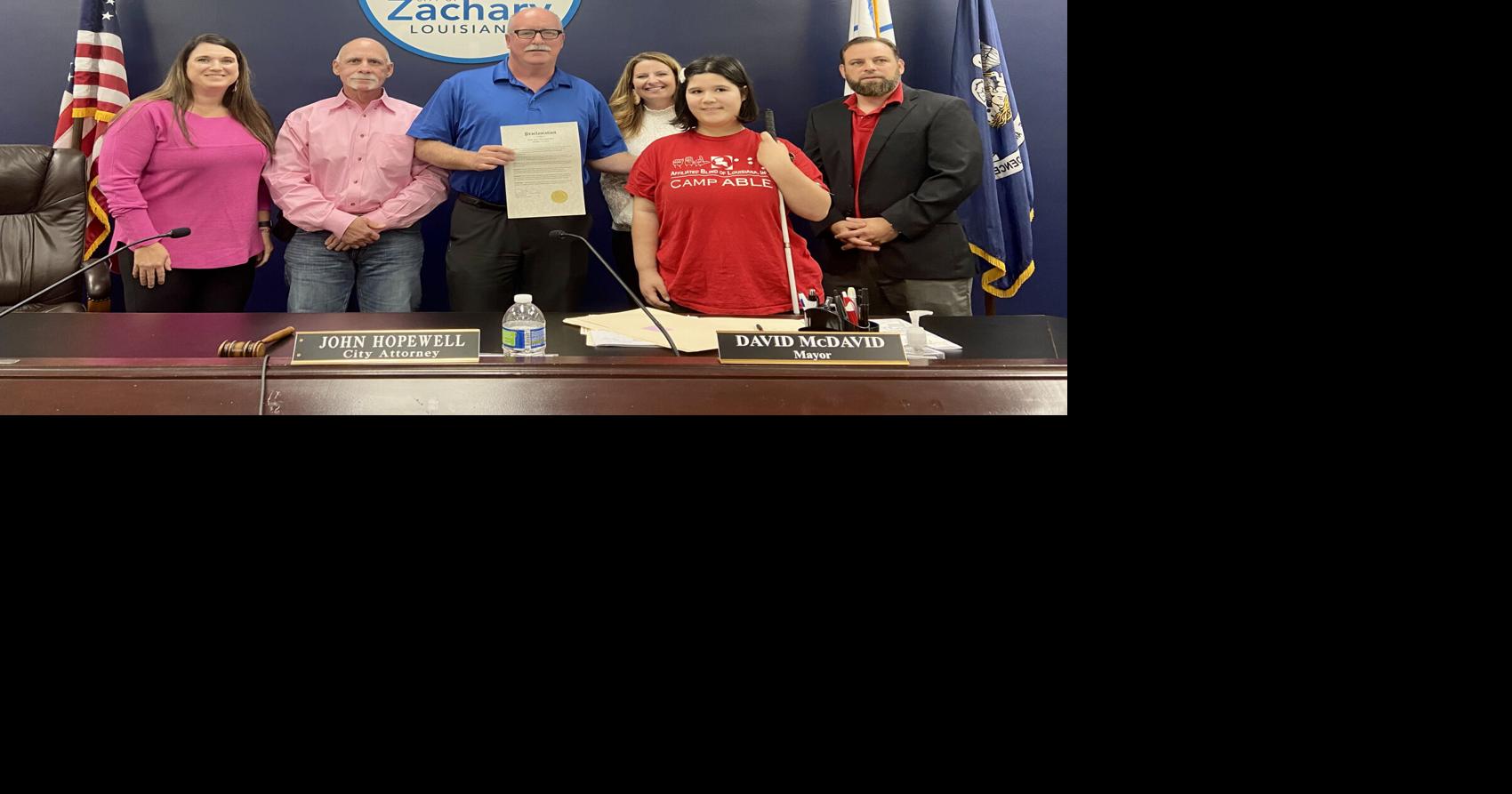 Zachary observes White Cane Day on Oct. 15 Zachary