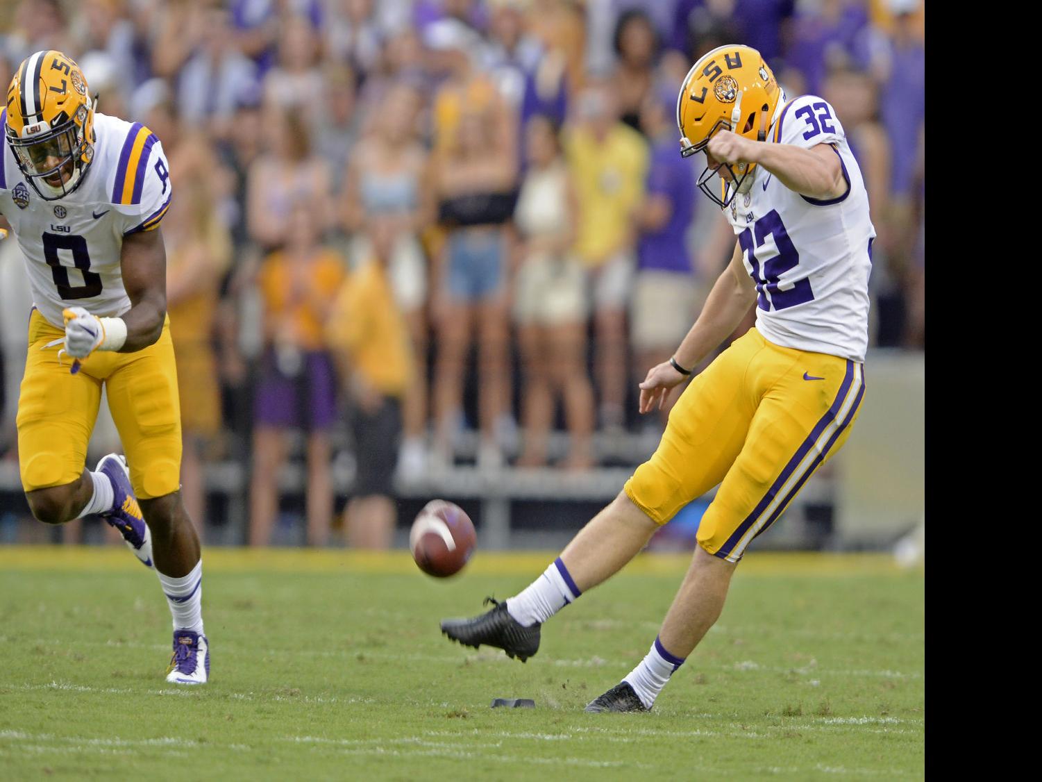 How Lsu S Kickoff Specialist Blasted His Way To The Big Stage And Is Opening A Lot Of Eyes Lsu Theadvocate Com