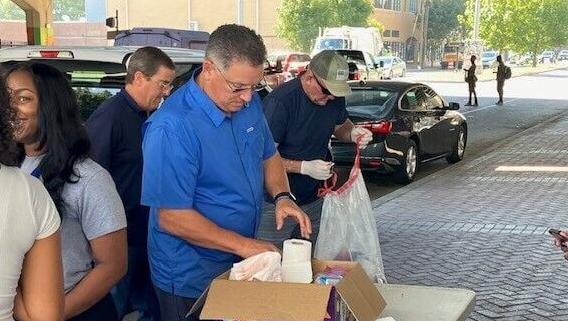 Former Louisiana Treasurer John Schroder helps the unhoused