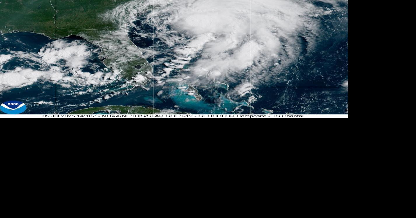 Tropensturm Chantal bildet sich vor der Küste South Carolinas ...