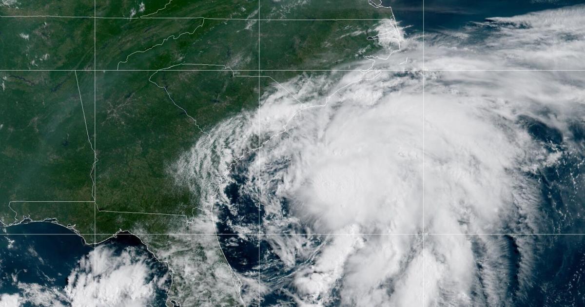 Tropensturm Chantal bildet sich vor der Küste South Carolinas ...