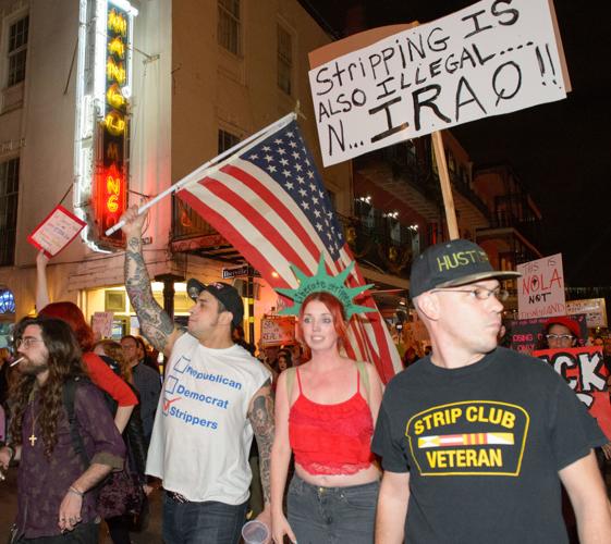 Hundreds of strippers, supporters hold protest after crackdown on Bourbon  Street clubs, News