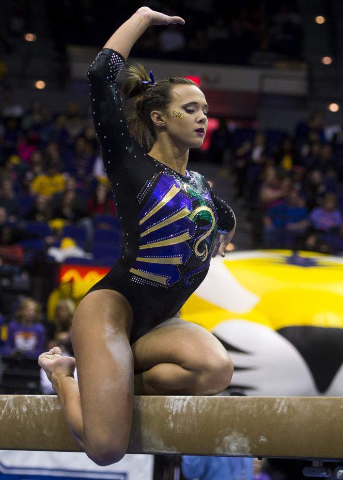 Myia Hambrick leads LSU gymnastics team to top-10 victory over Arkansas ...