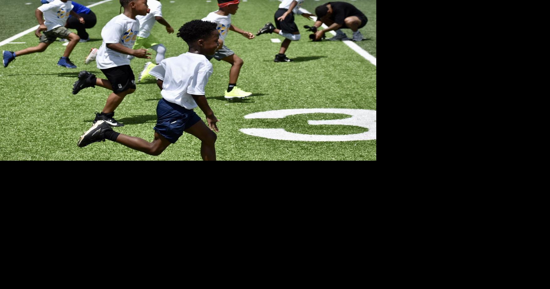Trey'Dez football camp race