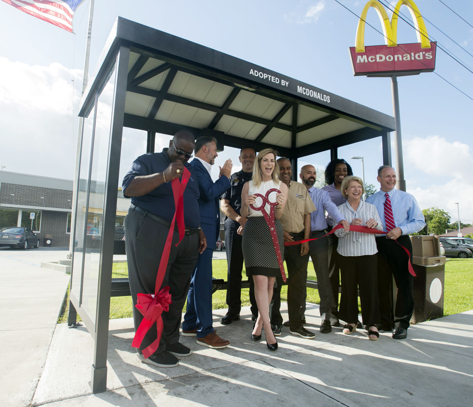 Photos: First Adopt-A-Stop covered bus stop opens in Lafayette | Photos ...