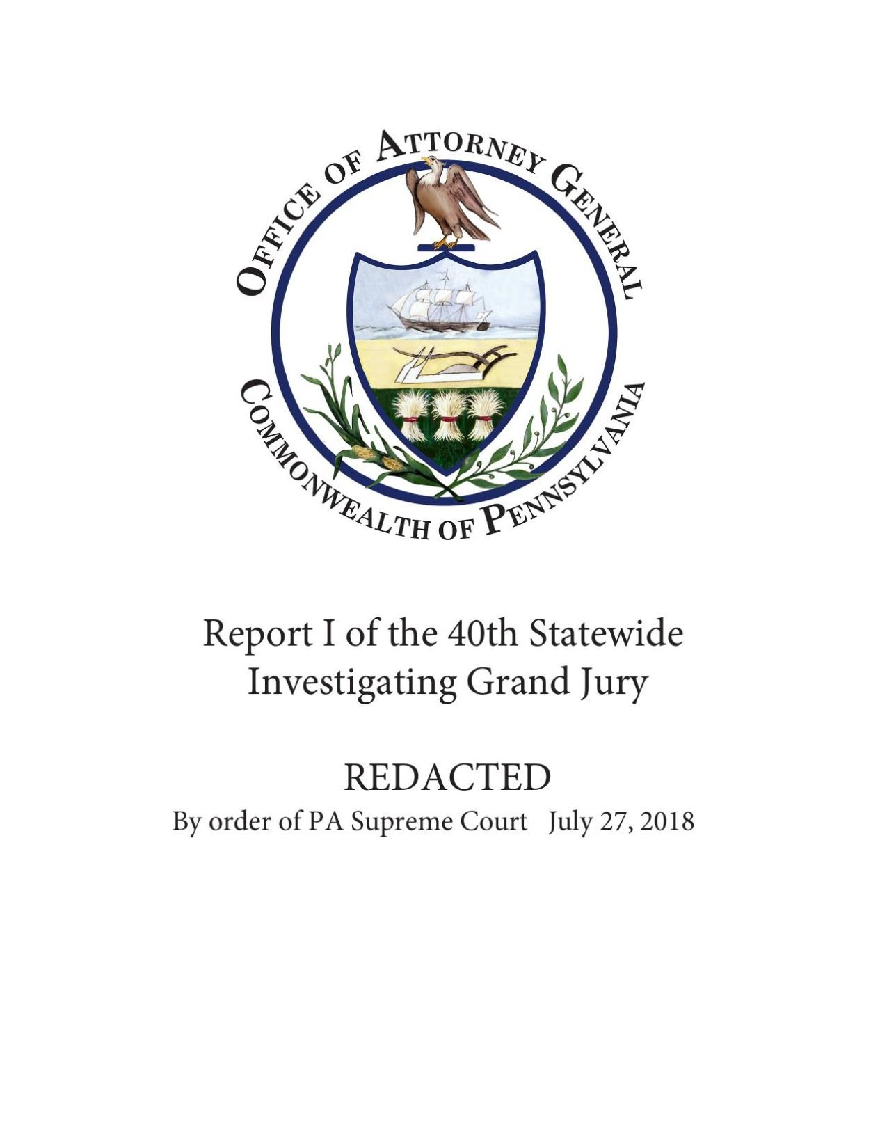 Pennsylvania Grand Jury Report On Catholic Church Child Abuse ...