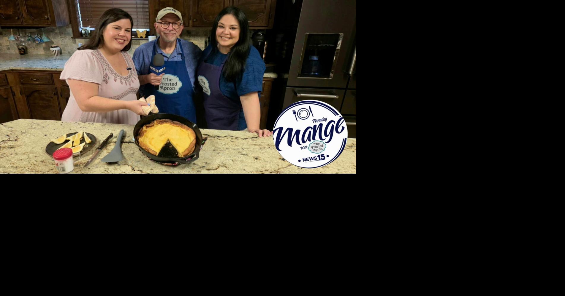 Joanna Brown and clafoutis on Good Day Acadiana Monday Mangé