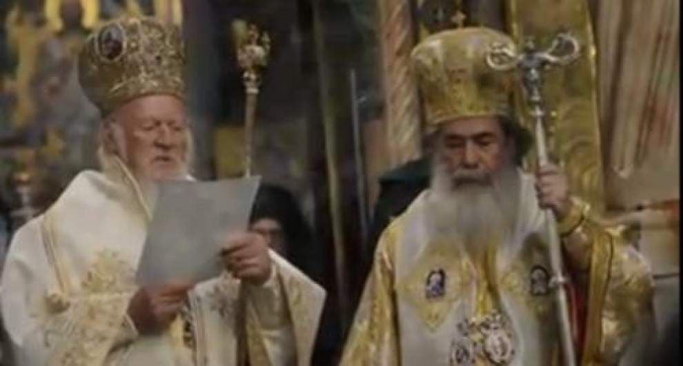 Video: Patriarchs greet each other in Jerusalem _lowres