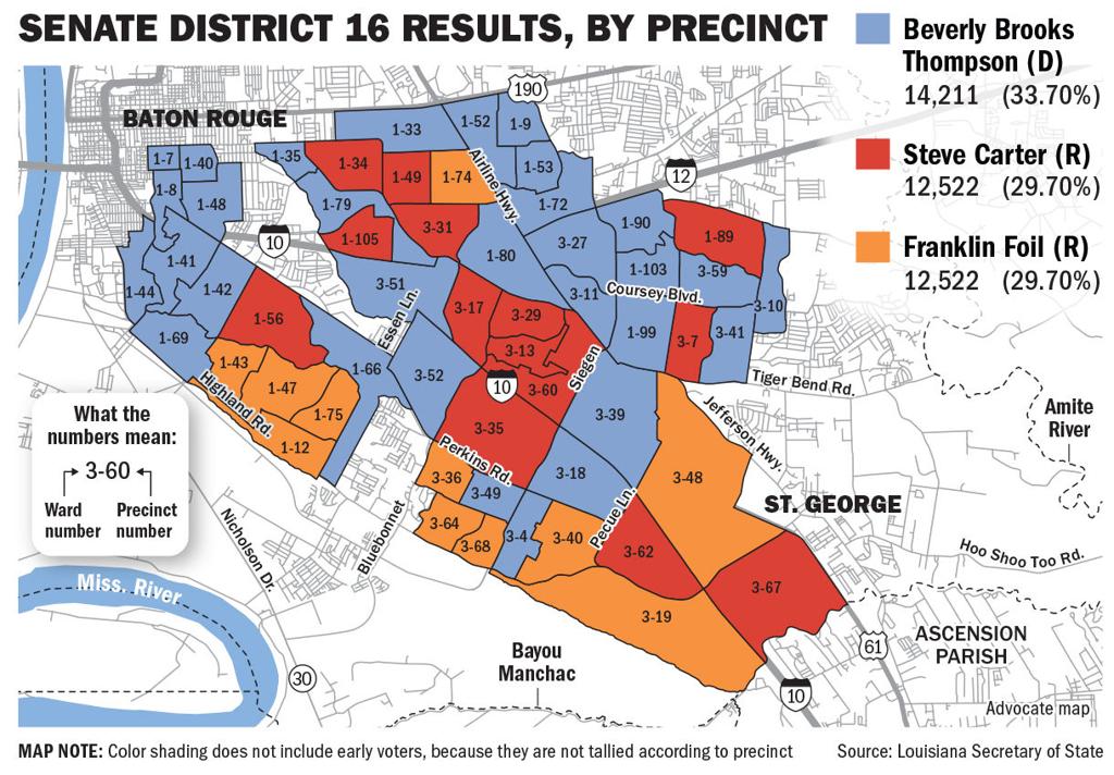 East Baton Rouge Parish Ward And Precinct Map Errant Double-Count Of Ballots Led To Stunning Tie In High-Profile State  Senate Race, Raising Possibility Of Three-Way Runoff | Elections |  Theadvocate.com