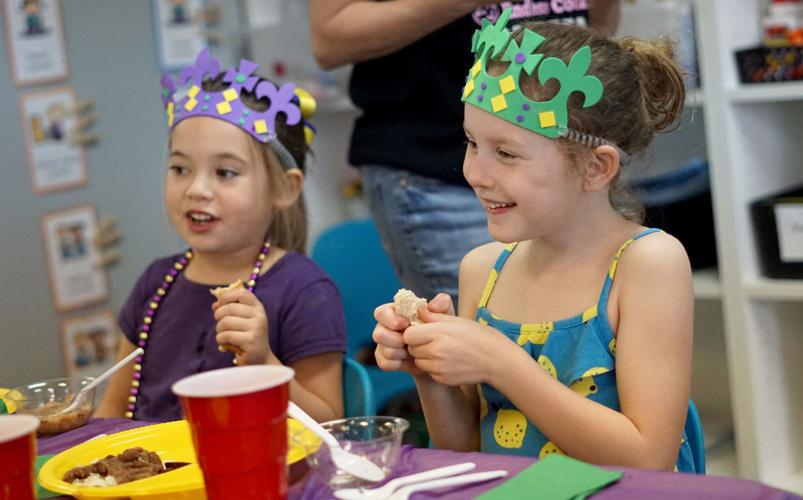 Runnels Elementary crowns Krewe of Runnels Royale during Mardi Gras