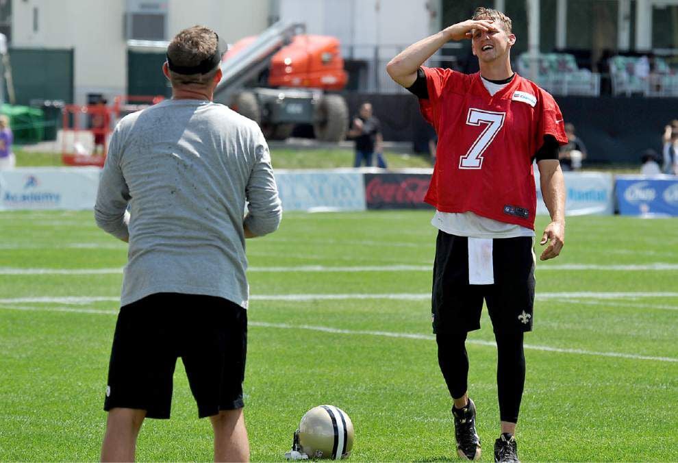 With Brees still out, backup QBs dominate Tuesday practice _lowres