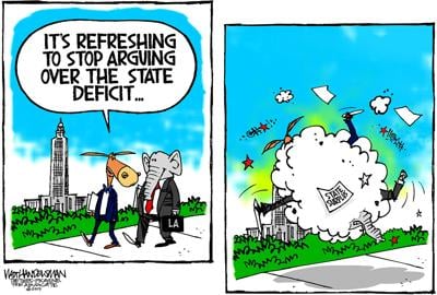Walt Handelsman: Louisiana Budget Surplus