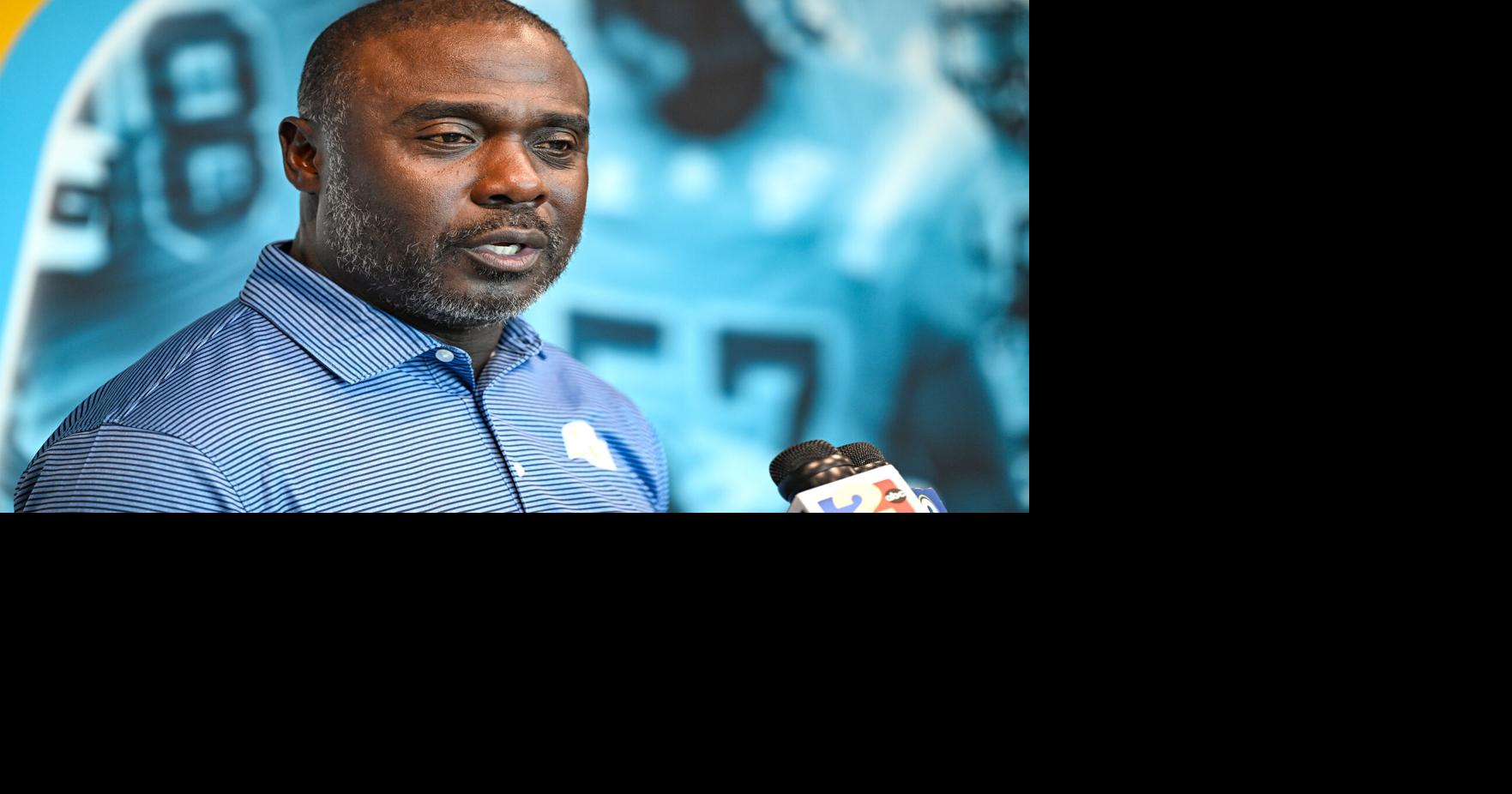 Marshall Faulk, Trainer der Southern Footballmannschaft, feiert seinen ...