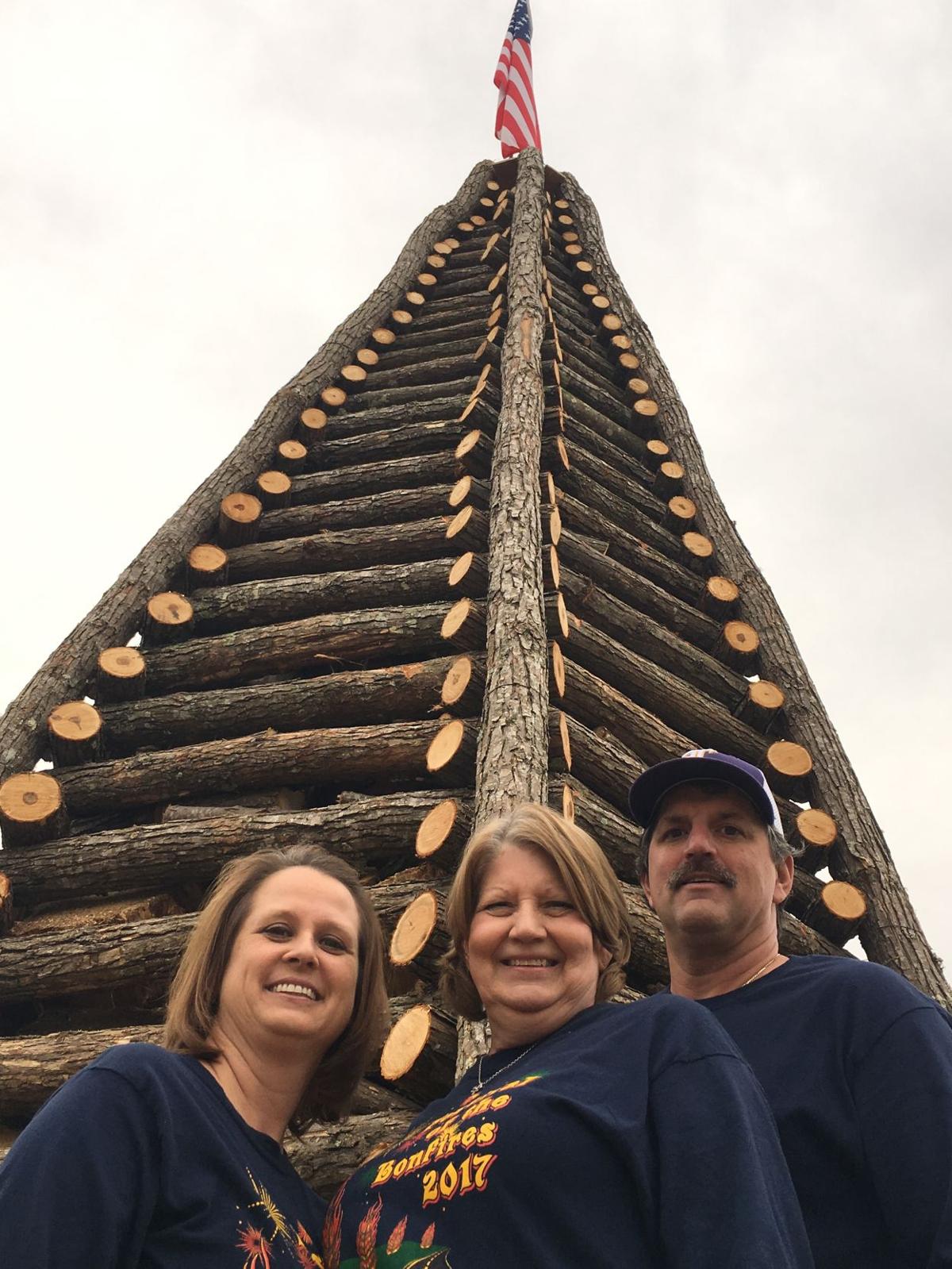 the chimney Levee bonfires spark childhood Christmas memories