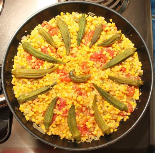 Caribbean Okra, Corn and Tomatoes Entertainment/Life