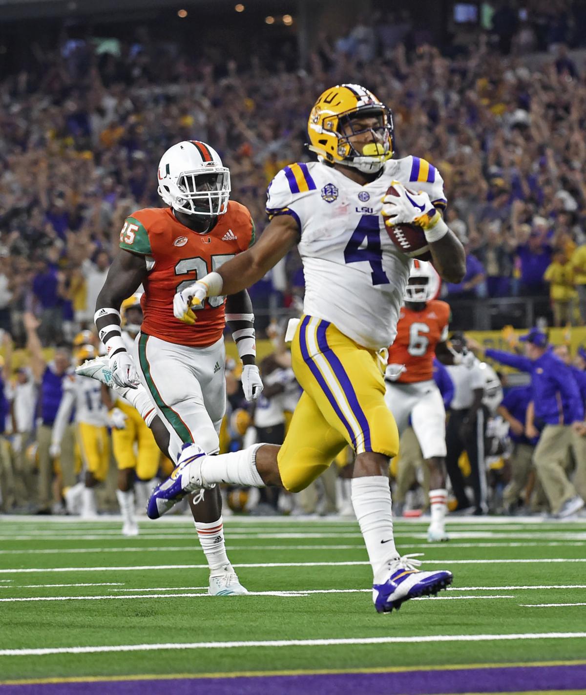 Lsu Rb Nick Brossette Busts Loose Vs Miami For Career Day He Ll Never Forget Lsu Theadvocate Com