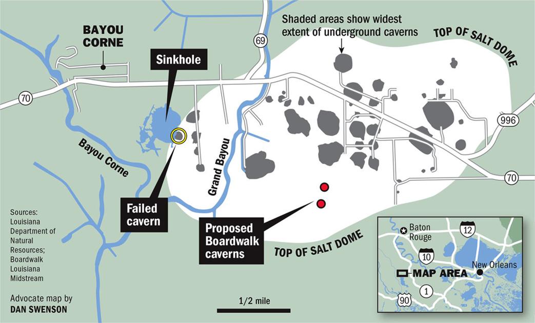 State Proposed salt dome caverns exceed safety standards, too far from