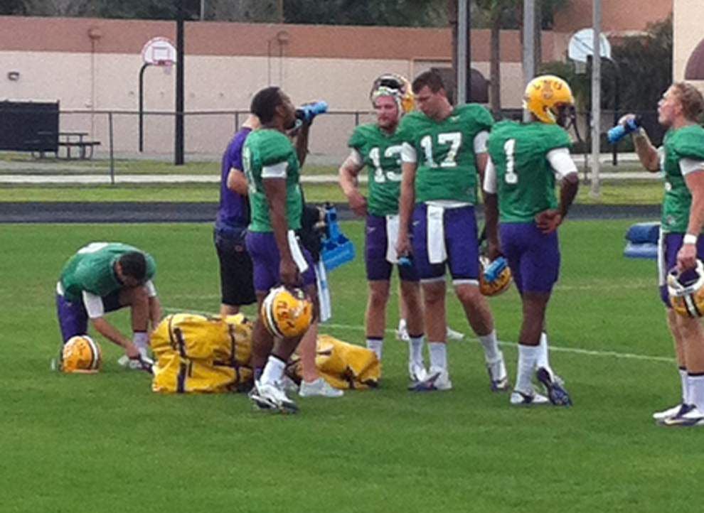 Video: LSU players in the Big Cat drill _lowres