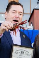 Not today, pot: Tony the Crawfish pardoned at Opelousas ceremony