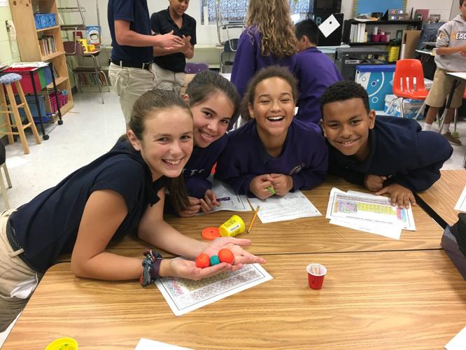 Ascension Fund grant provides tables for Dutchtown Middle sixth grade