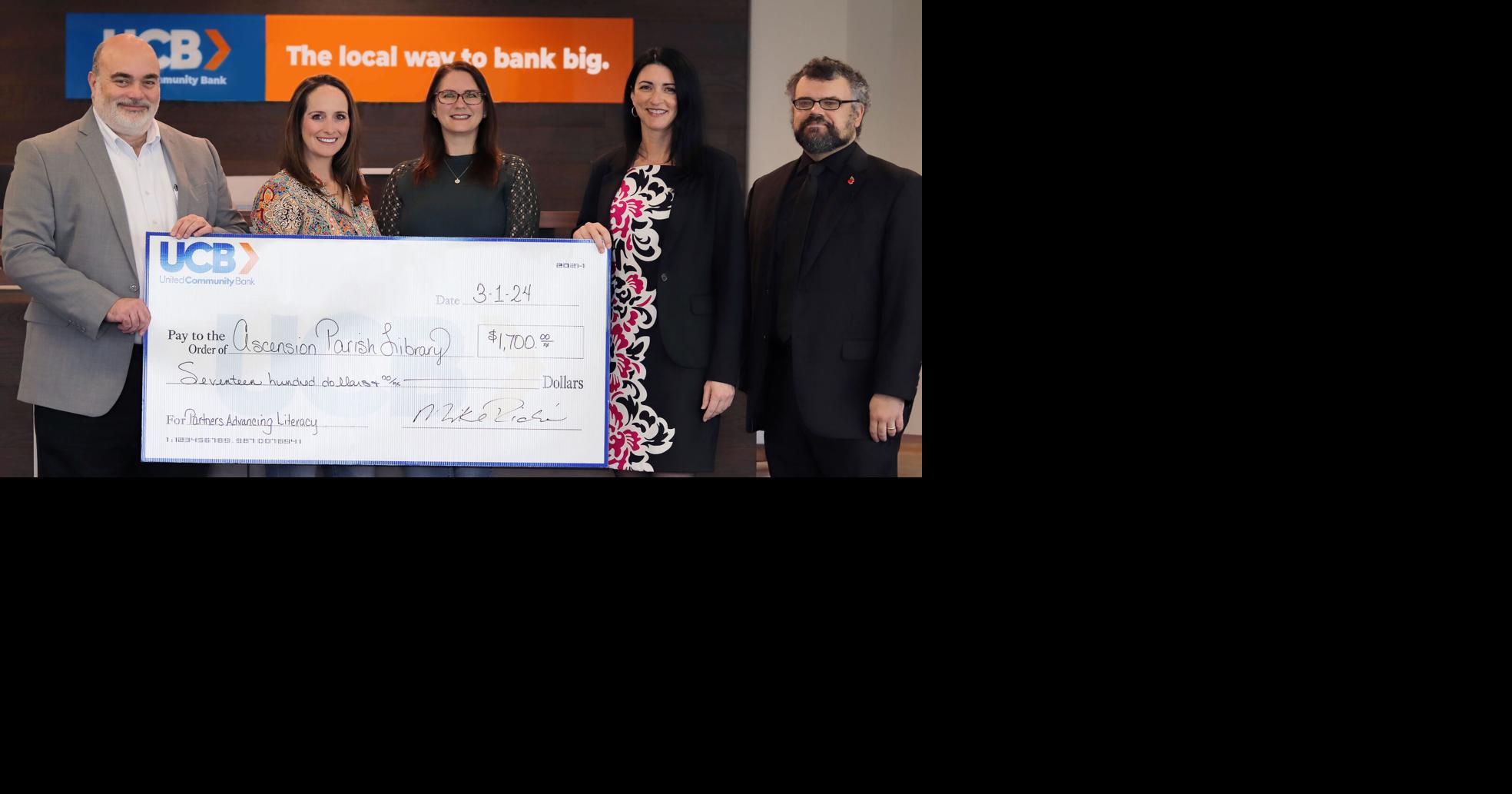 Library celebrates donation from United Community Bank to fund