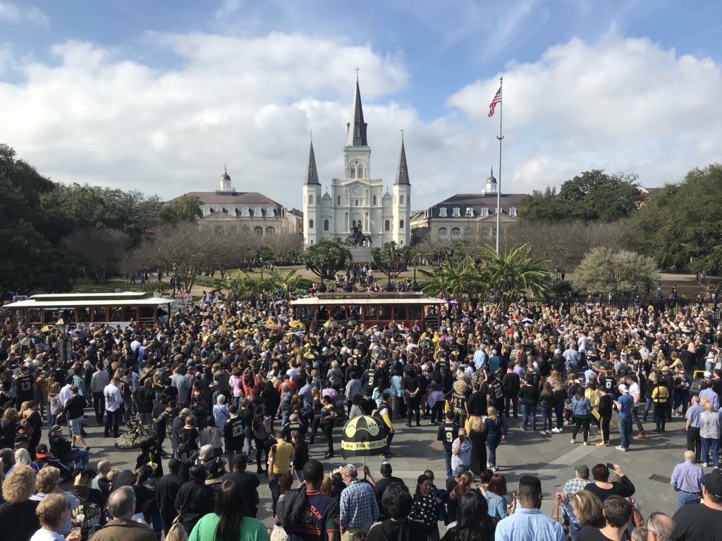 Saints fans, still feeling sting of loss, boycott Super Bowl with New  Orleans flair