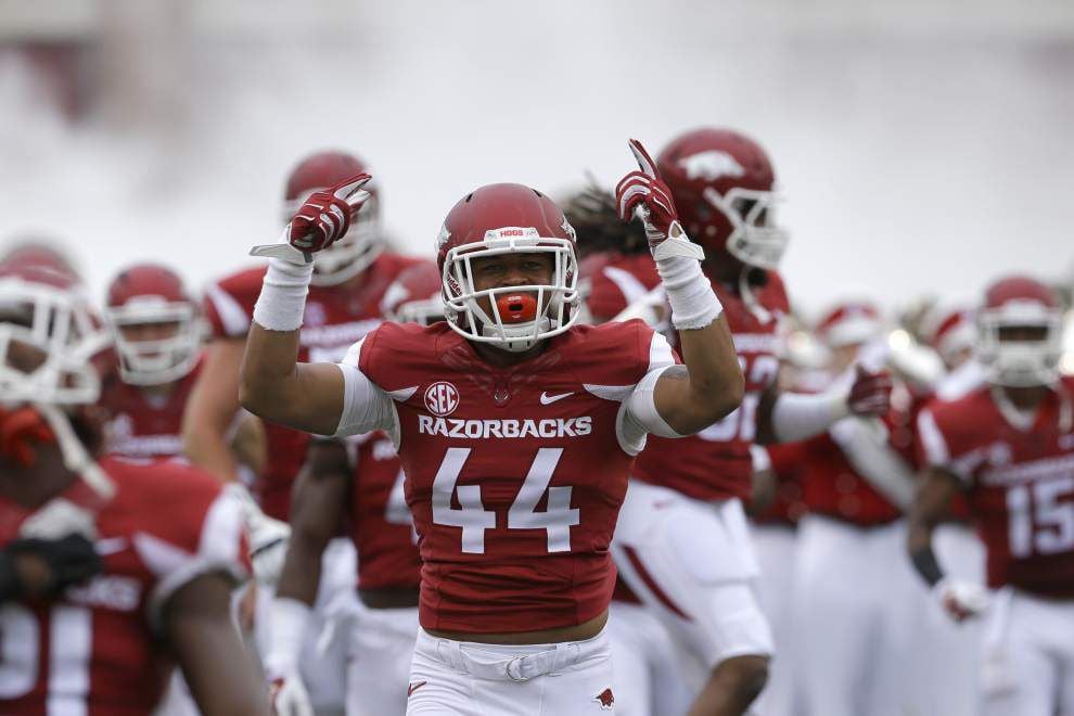 Video: LSU defensive tackle Christian LaCouture bracing for stout Arkansas running game _lowres