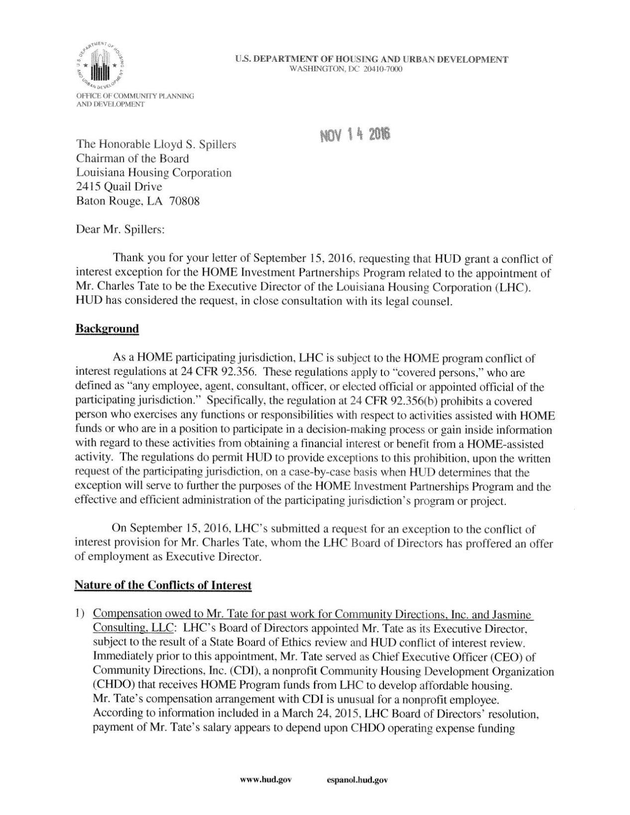 Federal authorities question pick for state housing chief | State ...