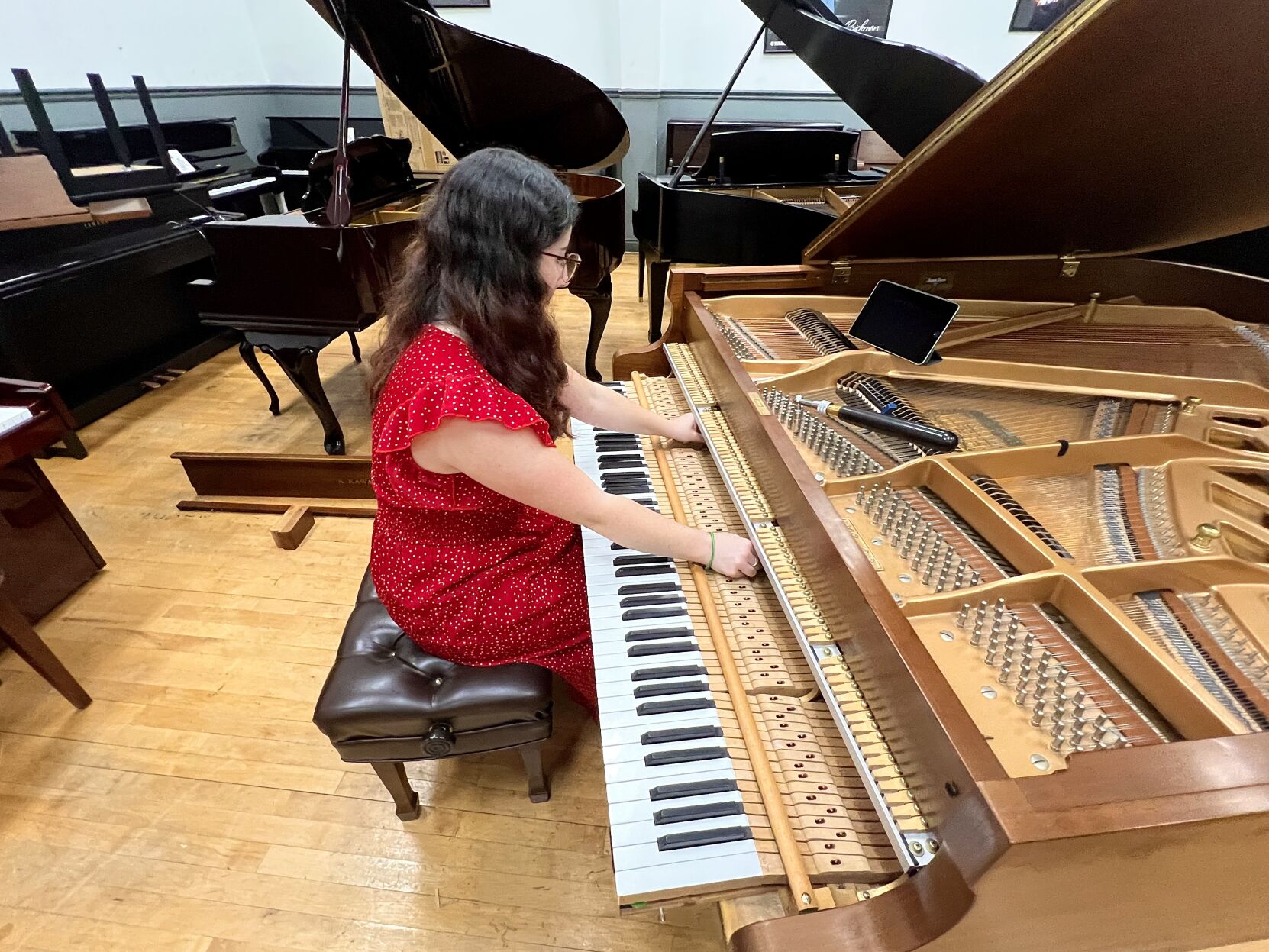 Photos: A day in the life of 26-year-old piano technician Rebecca ...
