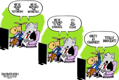 Walt Handelsman: Televised Impeachment Inquiry Testimony