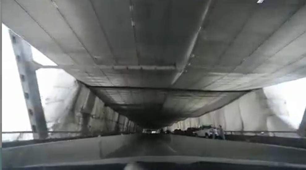 A drive though the Sunshine Bridge construction zone _lowres