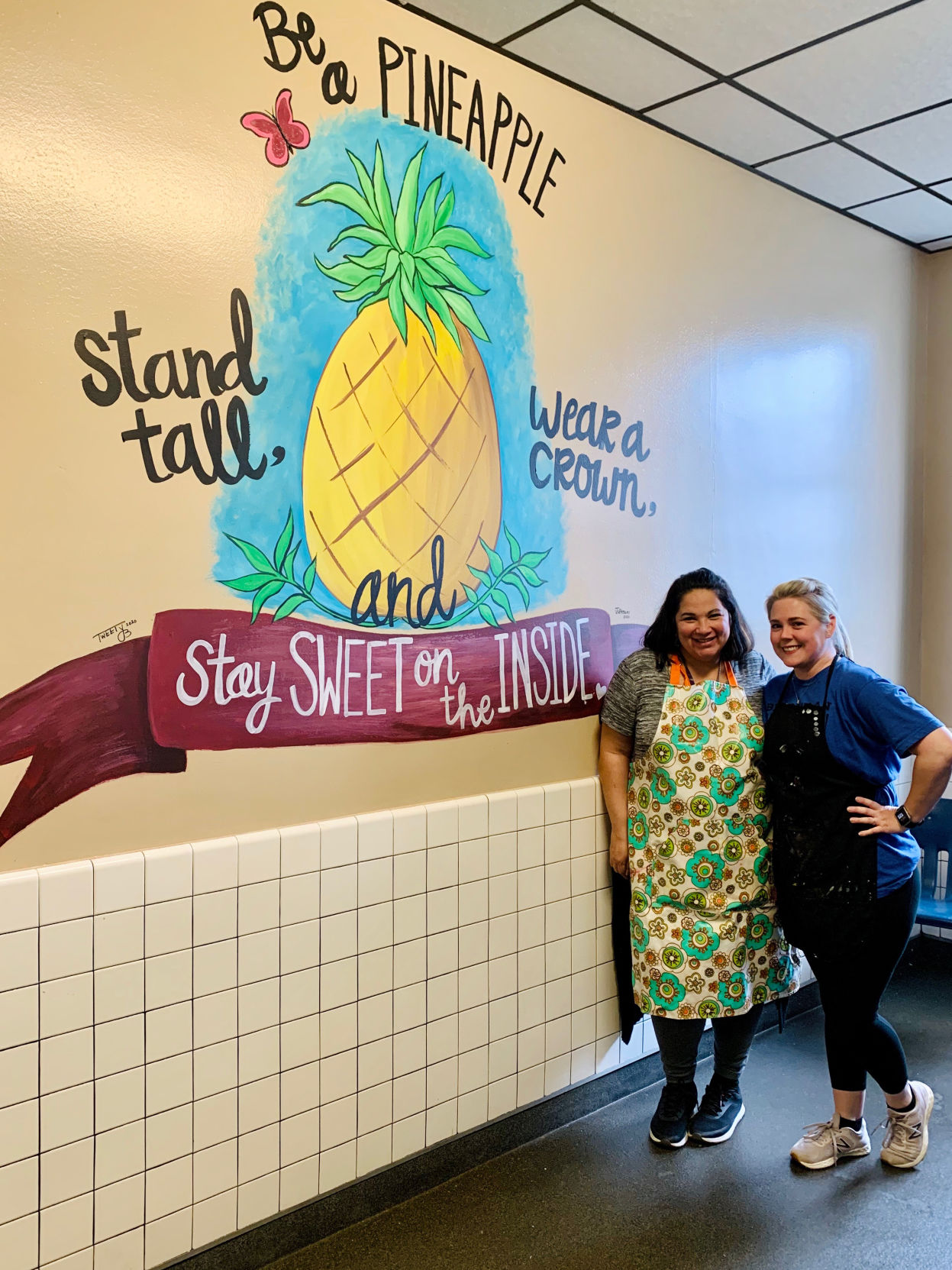 New mural by art teacher graces Holy Ghost Catholic School Livingston