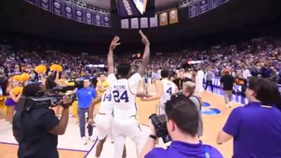 Video Lsu Players Will Wade Lead Big Celebration With Home Crowd